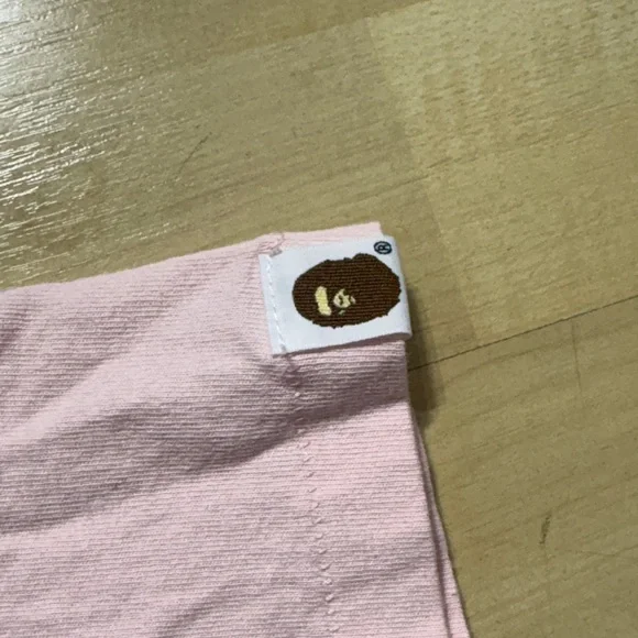 Bape Pink Shark Tee with Silver Zip and Red/Black Graphic - Picture 5 of 8